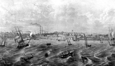 Runcorn: Drawing of the River Mersey