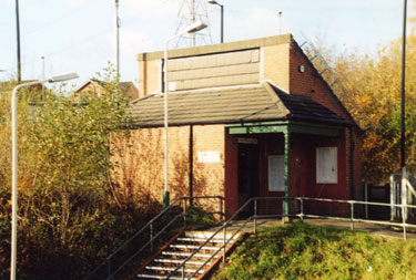 Runcorn East station, looking west to ticket office