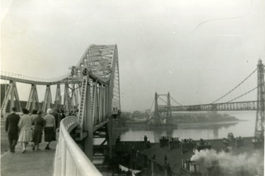 Construction of Runcorn Widnes road bridge