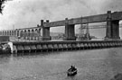 Runcorn: Railway bridge and Transporter Bridge, 1920s
