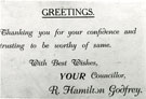 Councillor R Hamilton Godfrey